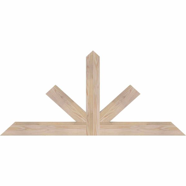 Ekena Millwork Saratoga Smooth Timber Gable Bracket, Douglas Fir, 48"W x 22"H x 1 1/2"D x 3 1/2"F, 11/12 Pitch GBW048X22X0204SAR00SDF - main